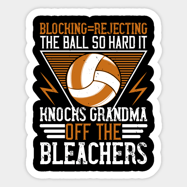 The Ball So Hard, It Knocks Krandma Off The Bleaches Sticker by HelloShirt Design